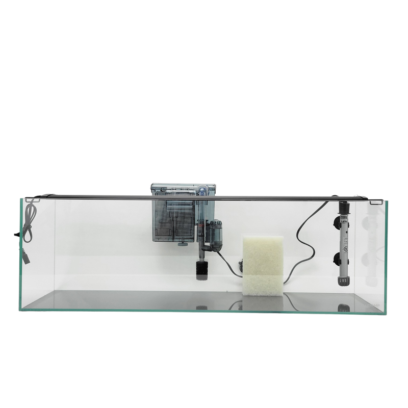 11 Gallon Ultra Low Iron Glass Bookshelf Aquarium Kit 5mm (31.88"x7.87"x9.84")
