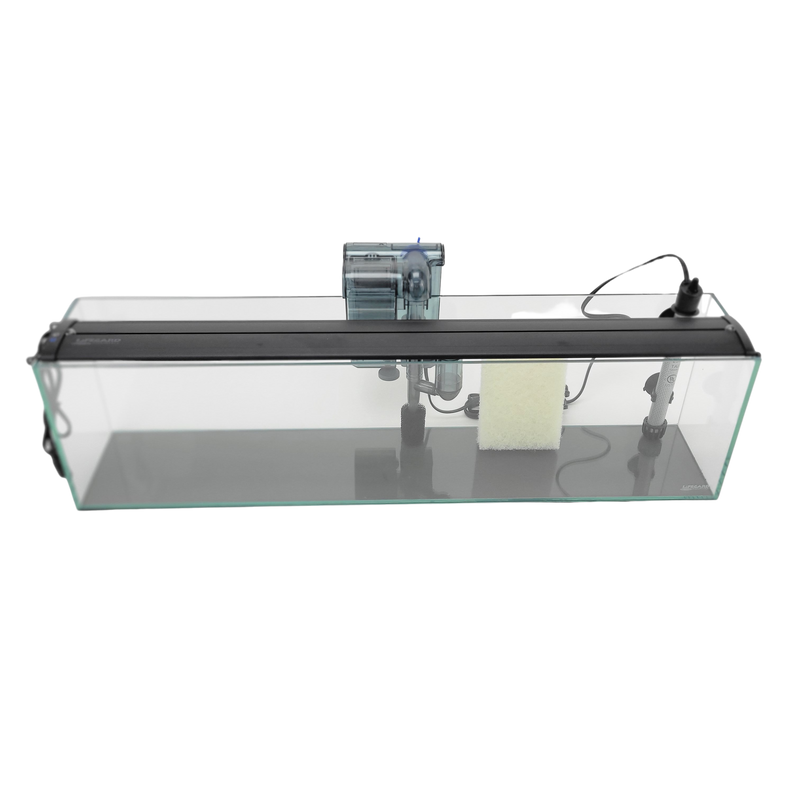 6 Gallon Ultra Low Iron Glass Bookshelf Aquarium Kit 5mm (29.92"x5.90"x7.87")