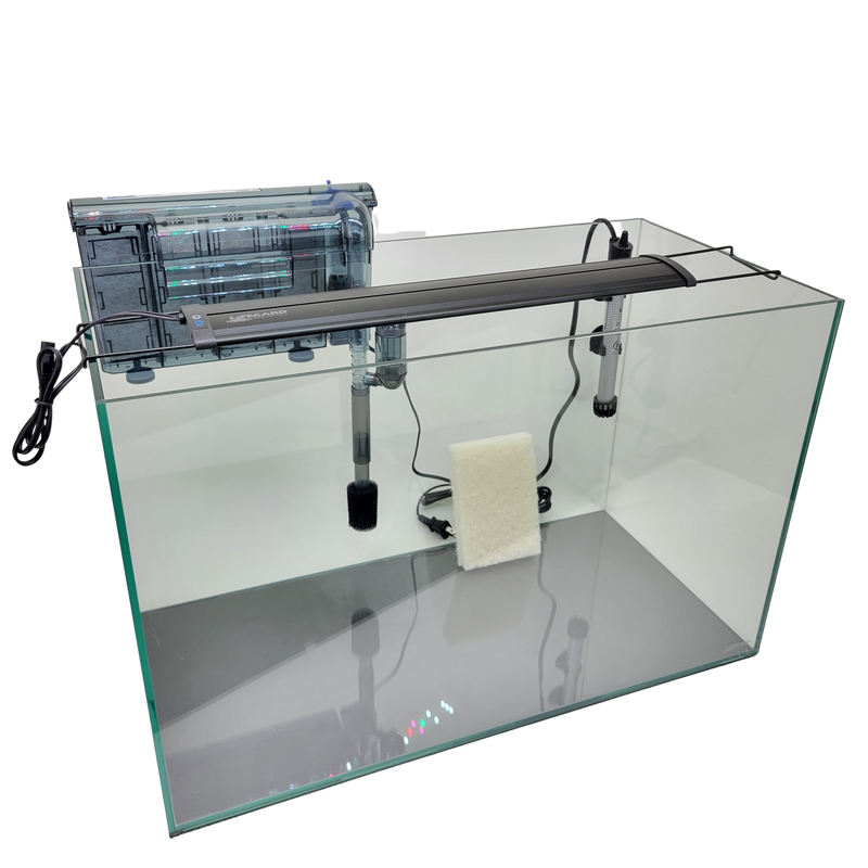 20 Gallon Rimless Clear Glass Aquarium 6mm Kit (24.40"x12.20"x15.74")