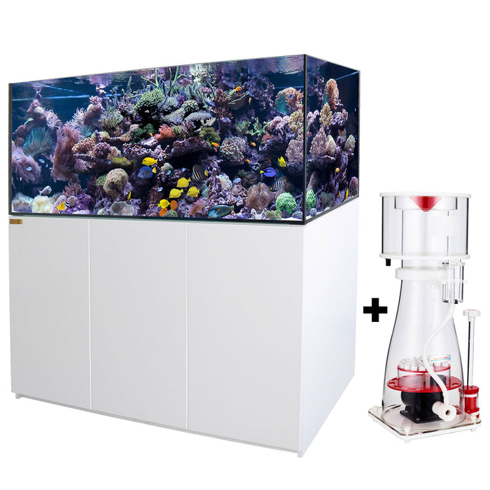 Aqua Dream 185 Gallon Coral Reef Aquarium Ultra Clear Glass Tank & Built in Sump All White