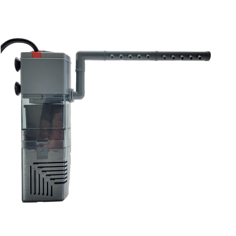 Lifegard Aquatics 3-in-1 Nano Aquarium Filter with 92 GPH Pump & Activated Carbon Media - Filtration, Circulation, & Aeration