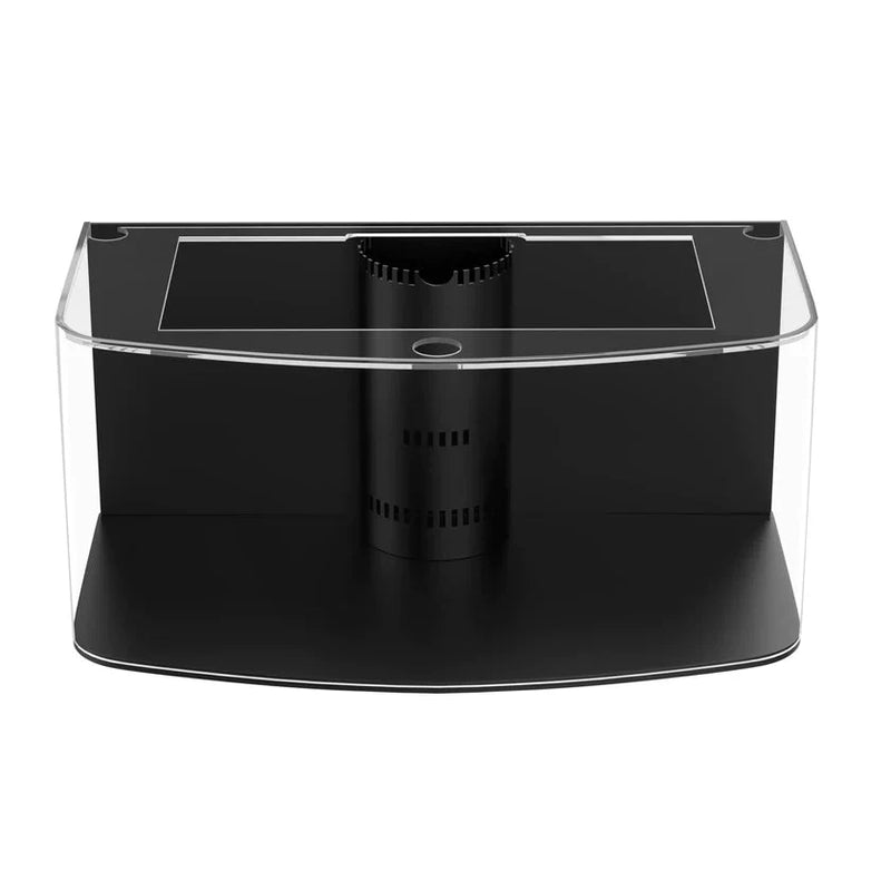 AQUA VIM 215g Seamless Glass Bowfront Aquarium Set in Unstained Wood