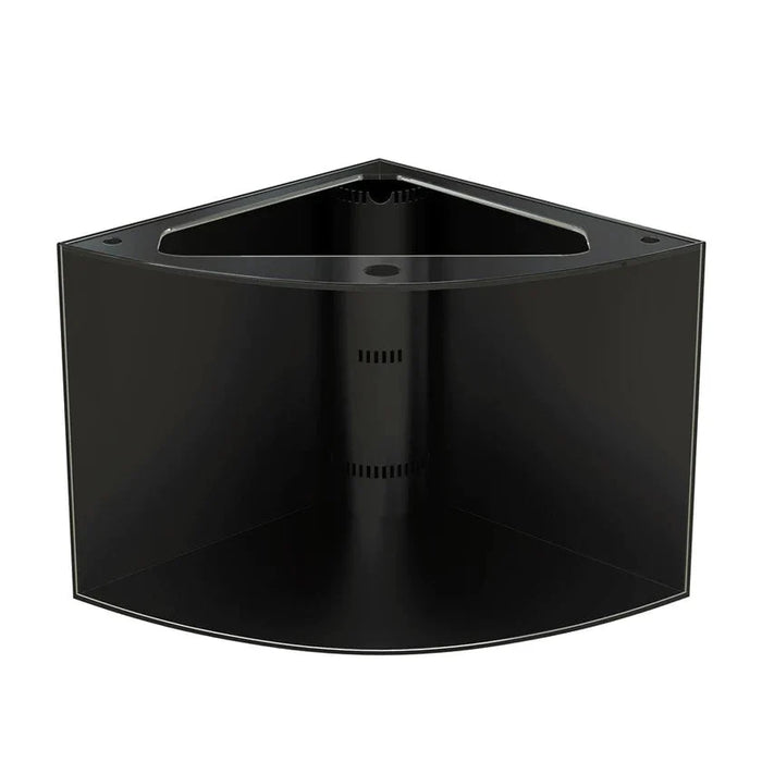 AQUA VIM *BLACK* 90g Corner 1/4 Cylinder Glass Aquarium Set in Flush Wood Furniture