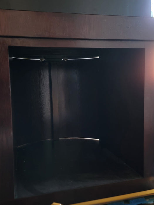 AQUA VIM Display Model 133g 3/4 Cylinder Round Glass Reef-Ready Aquarium + Sump in Rose Cherry Furniture