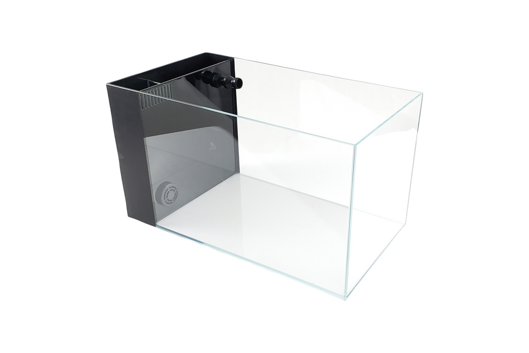 14 Gallon Ultra Low Iron Glass CRYSTAL Aquarium with Built in Side Filter