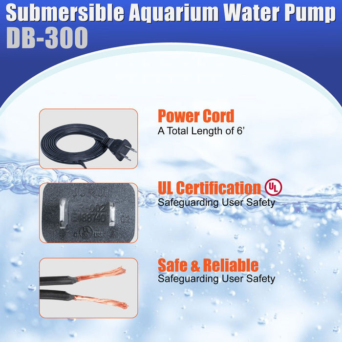 Aqua Dream 50 GPH Water Pump Adjustable Submersible Powerhead